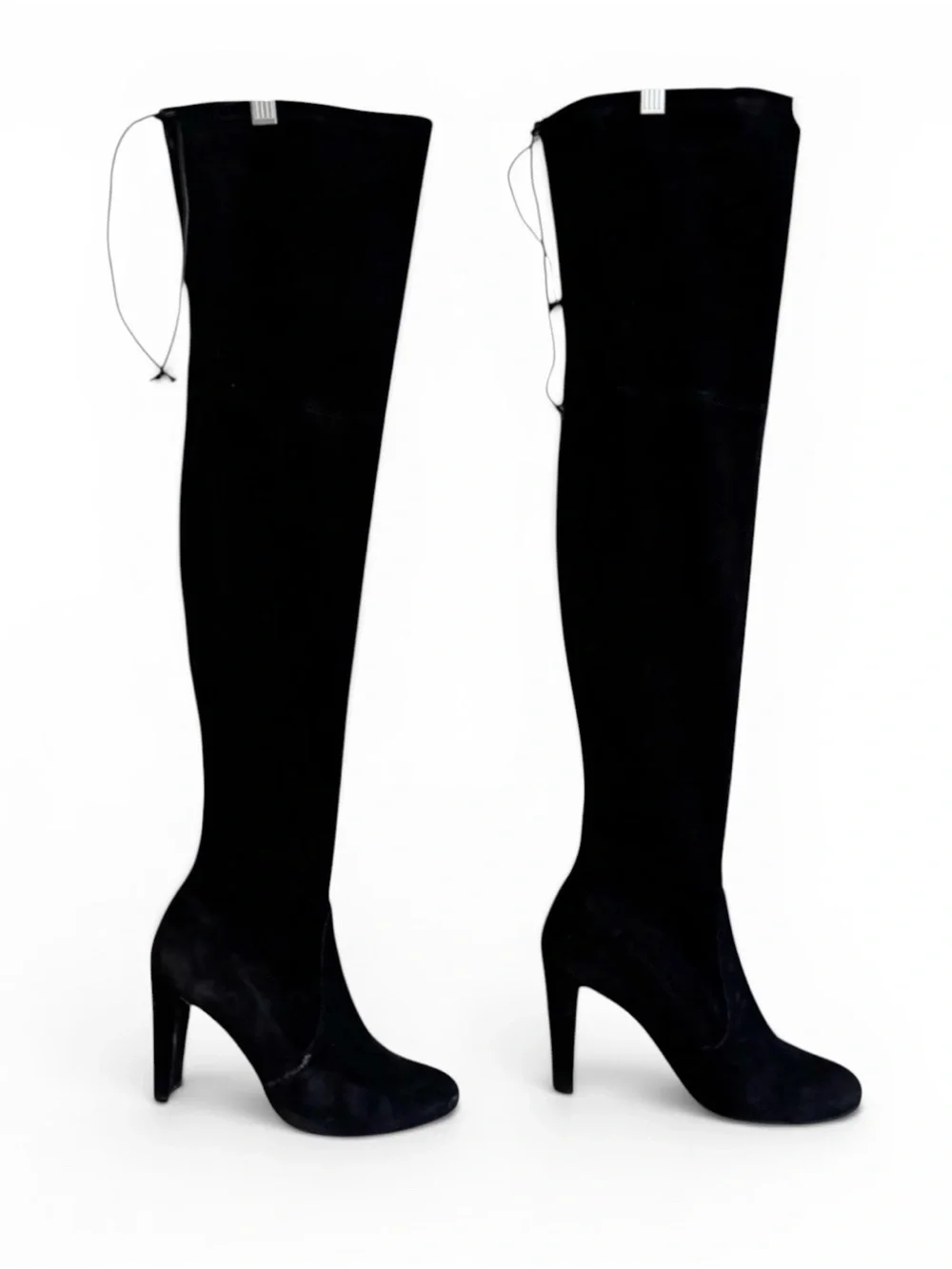 Stuart Weitzman Black Over-the-Knee Suede Boots - Picture 2 of 6